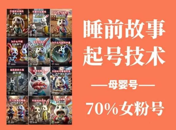 睡前故事动画制作课程：包含AI文案、配音与视频剪辑，确保百分百原创