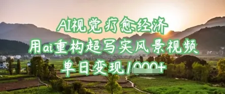 AI视觉疗愈经济：借AI重塑超写实风景视频，单日实现多张变现