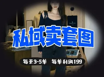 私域卖套图日出3-5单，每单利润99元