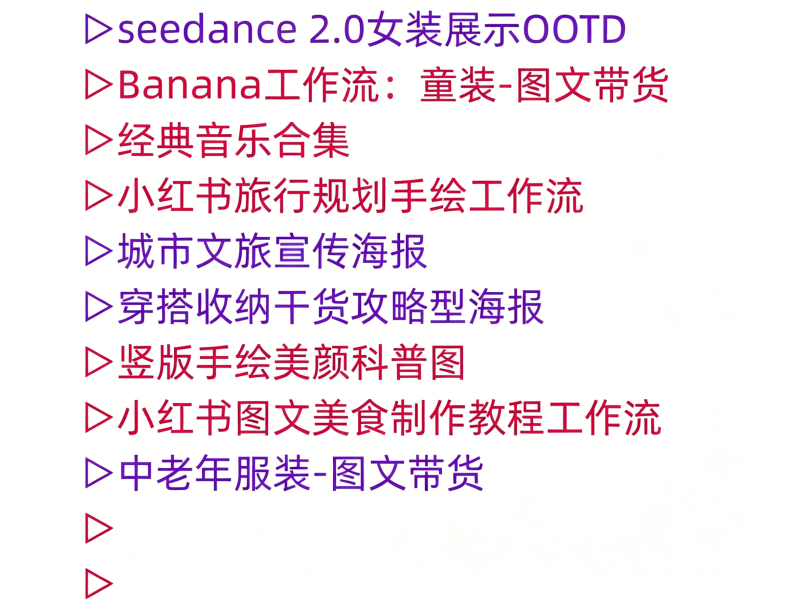 230+全系列扣子coze工作流成品共享，AI生成短视频