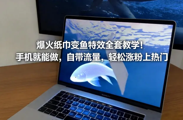 爆火纸巾变鱼特效全套教学！手机就能做，自带流量，轻松涨粉上热门-706资源网