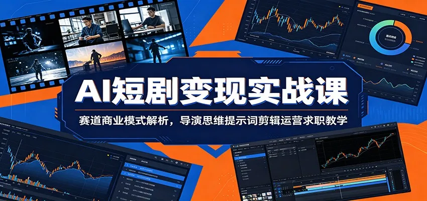 AI短剧变现实战课：赛道商业模式解析，导演思维提示词剪辑运营求职教学-706资源网