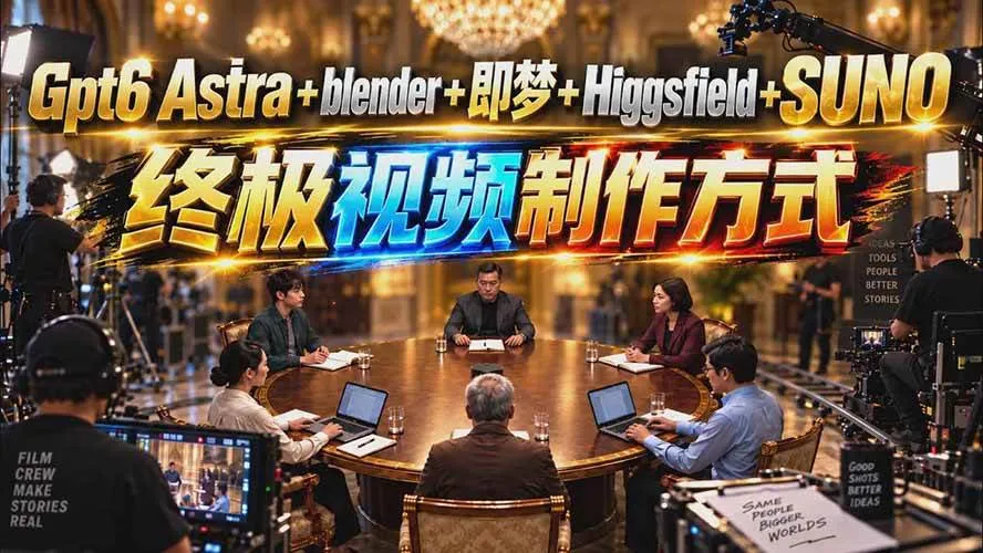 (20588期)GPT-6 Astra+Blender+即梦+Higgsfield+Suno=终极视频制作方式(无水印)-706资源网