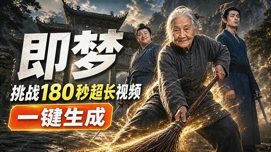 (20112期)即梦挑战180秒超长视频!一键生成3分钟电影?完整制作流程详细分享!-706资源网
