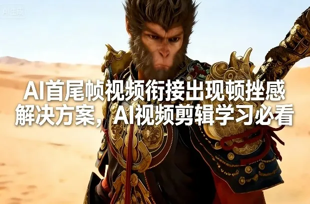 AI首尾帧视频衔接出现顿挫感解决方案，AI视频剪辑学习必看-706资源网