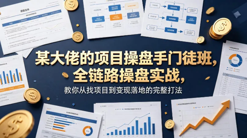 某大佬的项目操盘手门徒班，全链路操盘实战，教你从找项目到变现落地的完整打法-706资源网