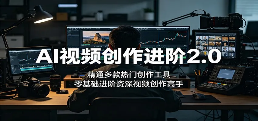 AI视频创作进阶2.0：精通多款热门创作工具，零基础进阶资深视频创作高手-706资源网