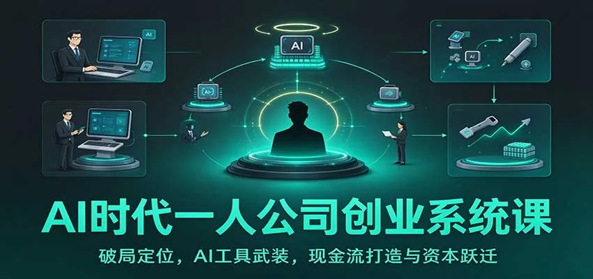 AI时代一人公司创业系统课：破局定位，AI工具武装，现金流打造与资本跃迁-706资源网