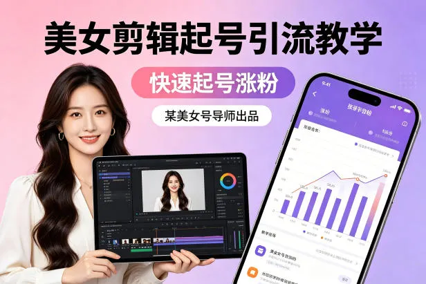 某美女号导师出品：美女剪辑起号引流教学，快速起号涨粉-706资源网