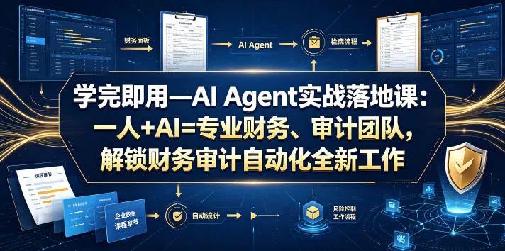 学完即用—AI Agent实战落地课:一人+AI=专业财务、审计团队,解锁财务审计自动化全新工作模式(更新0924)-706资源网
