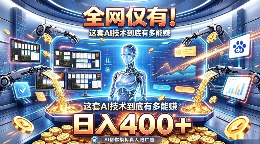 全网仅有！这套AI技术到底有多能賺，日入400+，无需人工干预，实现真正被动变现【揭秘】-706资源网