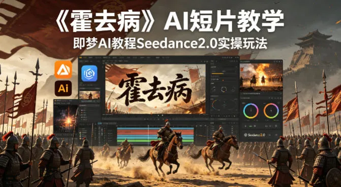 《霍去病》AI短片教学，即梦AI教程Seedance2.0实操玩法-706资源网