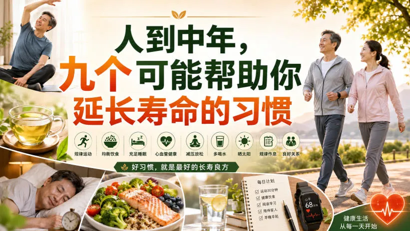付费文章：人到中年，九个可能帮助你延长寿命的习惯-706资源网