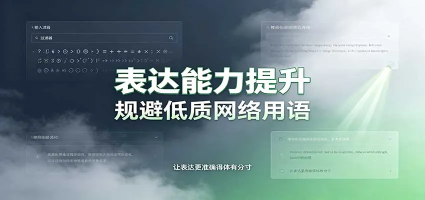 表达能力提升：语言塑造思想逻辑，规避低质网络用语，强化心智感知-706资源网