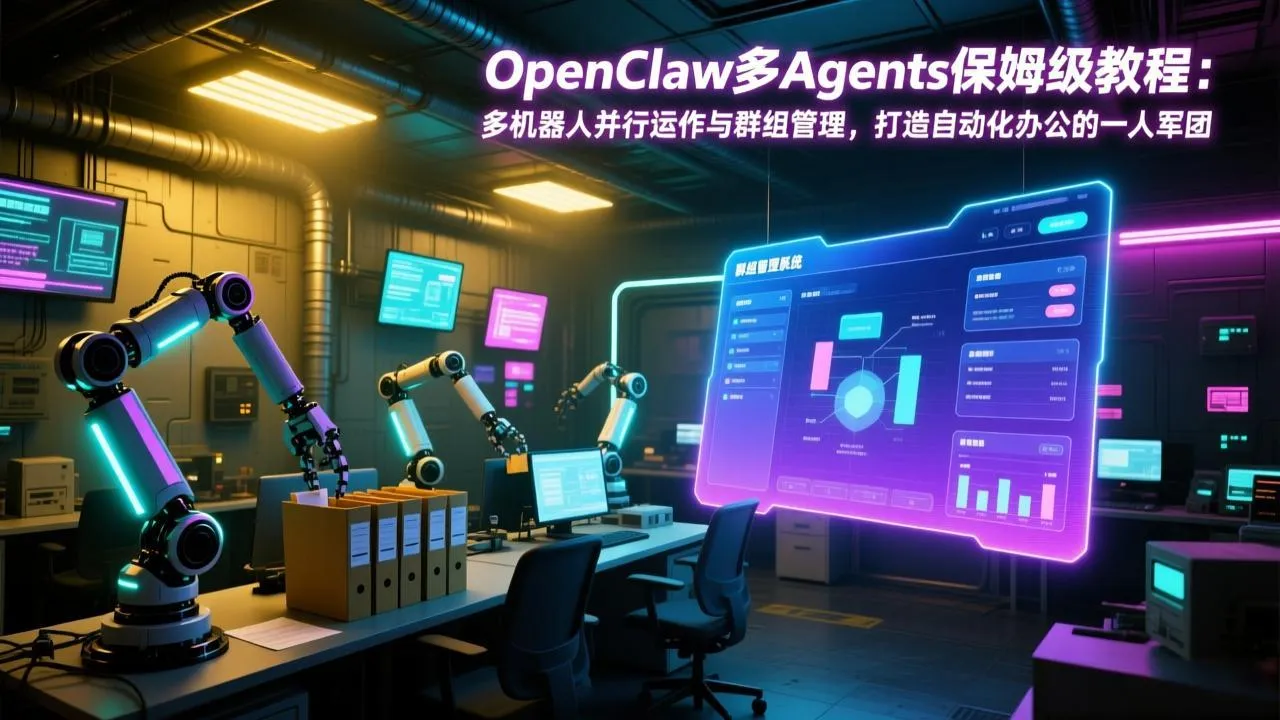 OpenClaw多Agents保姆级教程：多机器人并行运作与群组管理，打造自动化办公的一人军团-706资源网