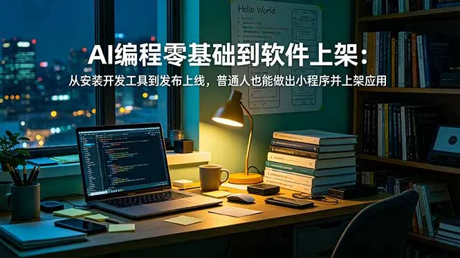 AI编程零基础到软件上架：从安装开发工具到发布上线，普通人也能做出小程序并上架应用商店-706资源网