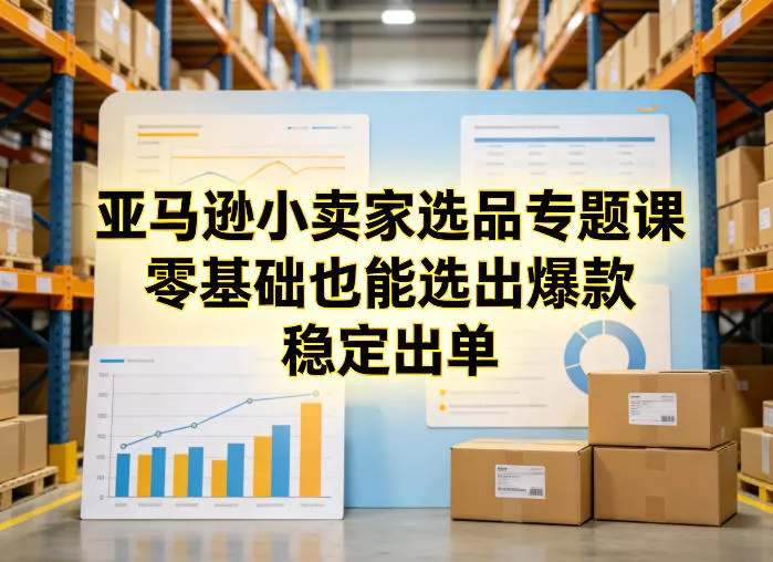 亚马逊小卖家选品专题课,零基础也能选出爆款,稳定出单-706资源网