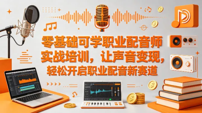 零基础可学职业配音师实战培训，让声音变现，轻松开启职业配音新赛道-706资源网