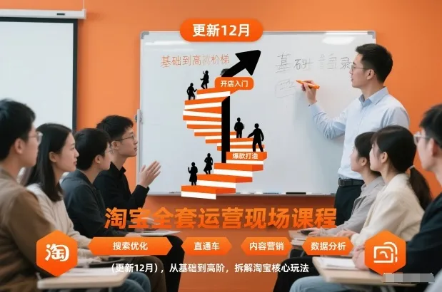 淘宝全套运营现场课程(更新26年1月)，从基础到高阶，拆解淘宝核心玩法-706资源网