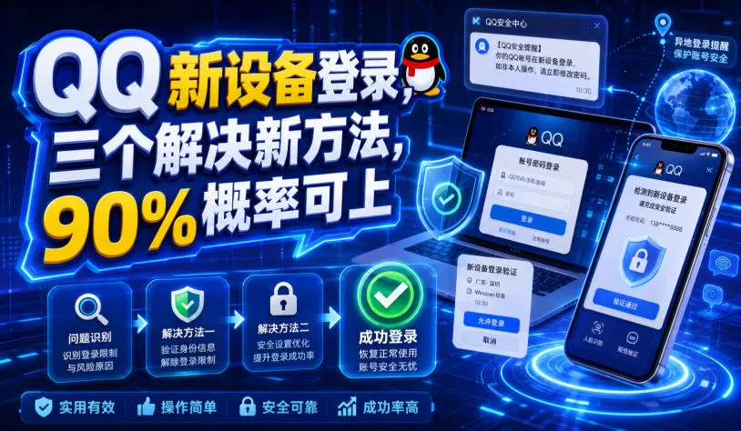 QQ新设备登录，三个解决新方法，90%概率可上-706资源网