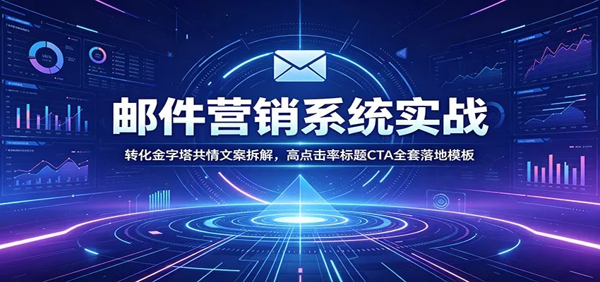 邮件营销系统实战：转化金字塔共情文案拆解，高点击率标题CTA全套落地模板-706资源网