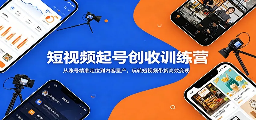 短视频起号创收训练营：从账号精准定位到内容量产，玩转短视频带货高效变现-706资源网