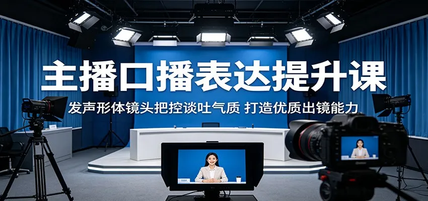 主播口播表达提升课：发声形体镜头把控谈吐气质，打造优质出镜能力-706资源网