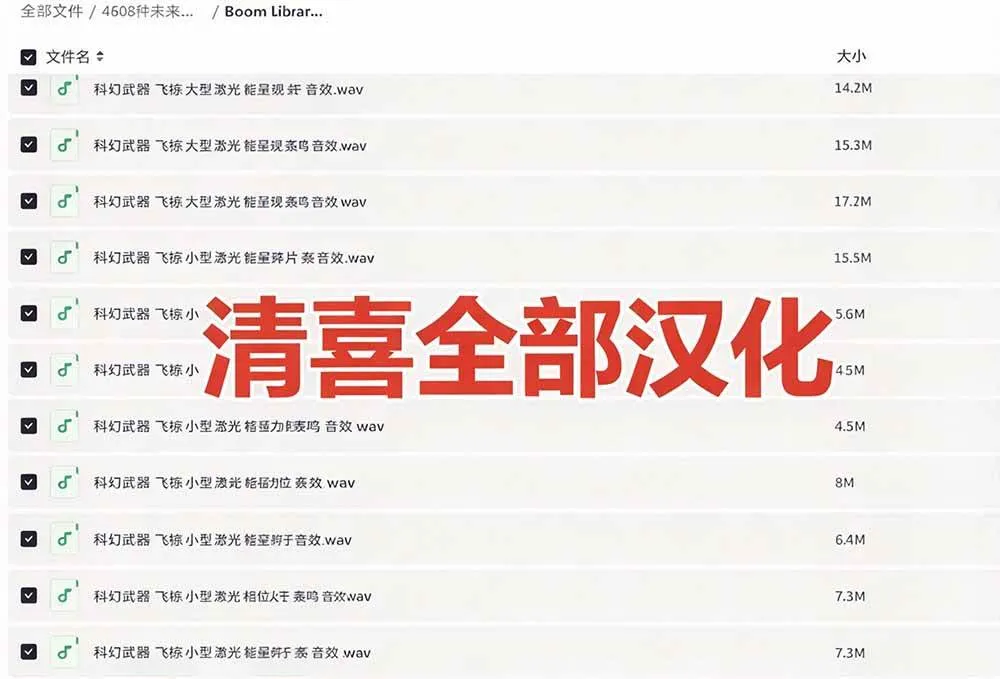 （20696期）顶级音效合集！4600+种未来科幻武器开枪射击战斗音效素材合集，全部中文汉化 Boom Library – Cyber W-706资源网