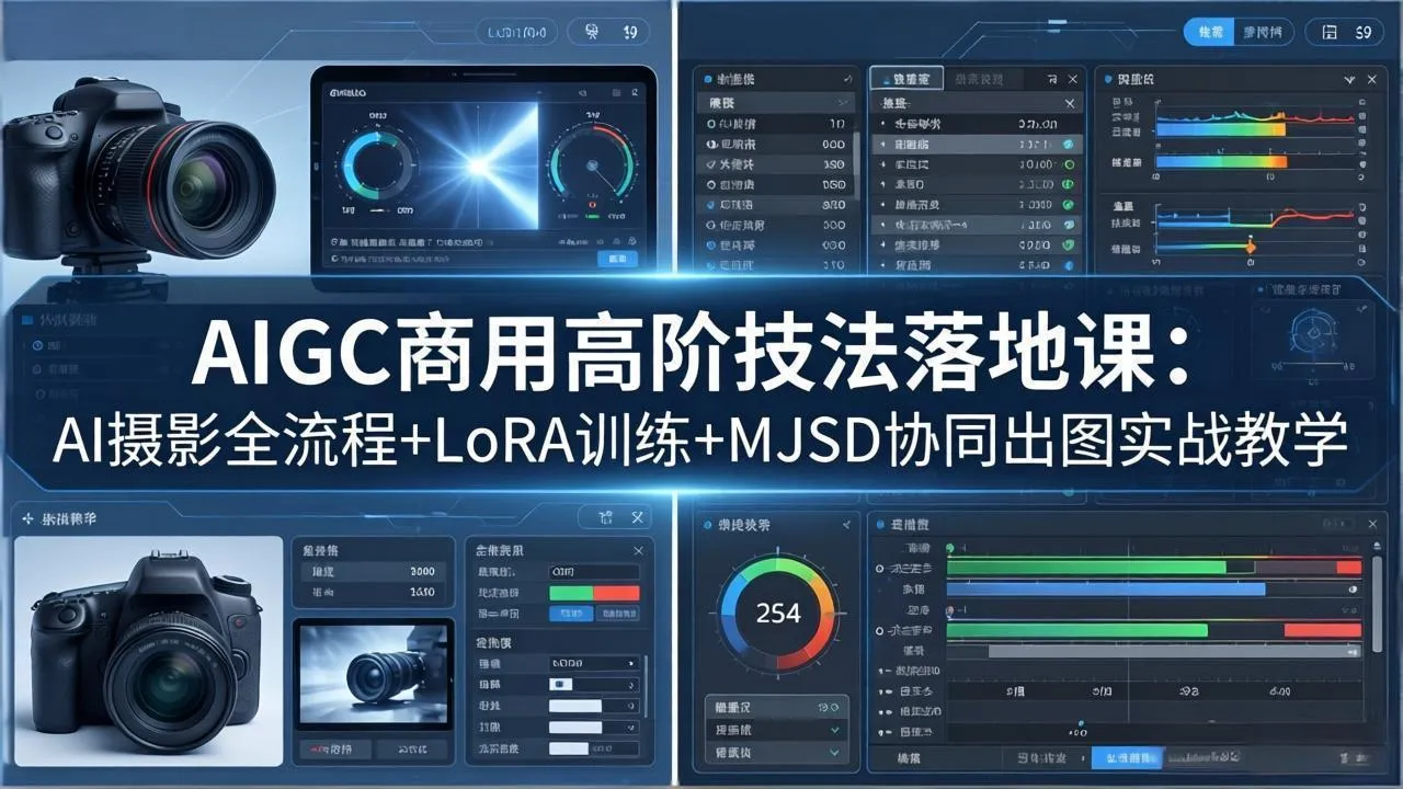 AIGC商用高阶技法落地课：AI摄影全流程+LoRA训练+MJSD协同出图实战教学-706资源网