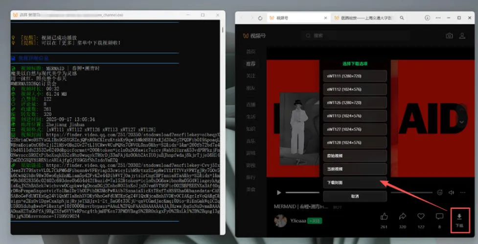 Github热门工具，视频号下载神器又来了！一键注入下载按钮，轻松下载，使用便捷wx_channel-706资源网
