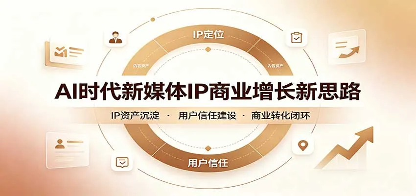 AI时代新媒体IP商业增长新思路:摒弃复杂运营套路,用极简思维打通获客路径-706资源网