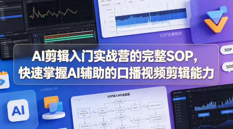 AI剪辑入门实战营的完整SOP，快速掌握AI辅助的口播视频剪辑能力-706资源网