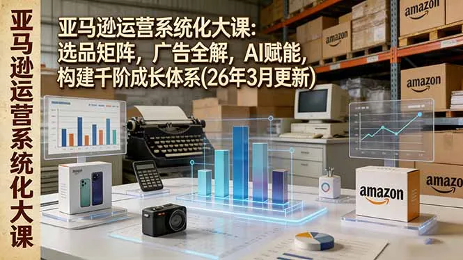 亚马逊运营系统化大课：选品矩阵，广告全解，AI赋能，构建千阶成长体系(26年3月更新-706资源网