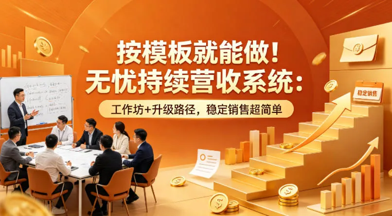 按模板就能做！无忧持续营收系统：工作坊+升级路径，稳定销售超简单【原创双语字幕】-706资源网