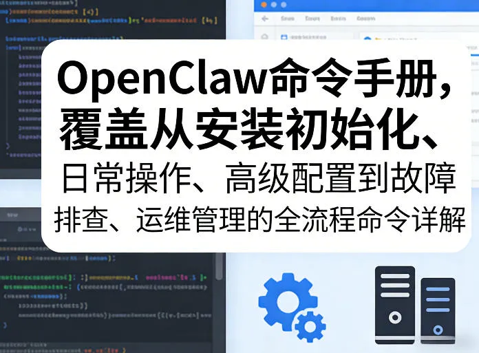 OpenClaw命令手册，覆盖从安装初始化、日常操作、高级配置到故障排查、运维管理的全流程命令详解-706资源网