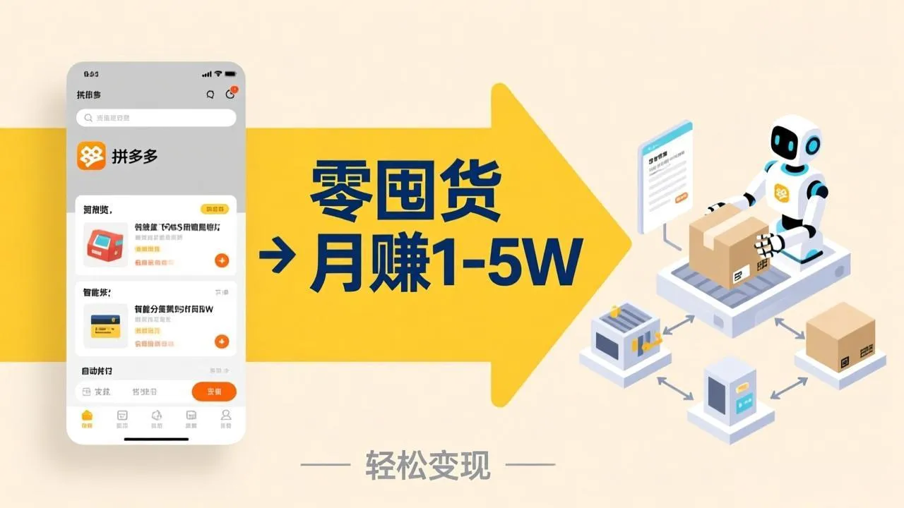 不用囤货不用跑单!拼多多虚拟玩法,机器人管理发货和客服,帮你月赚 1-5W-706资源网