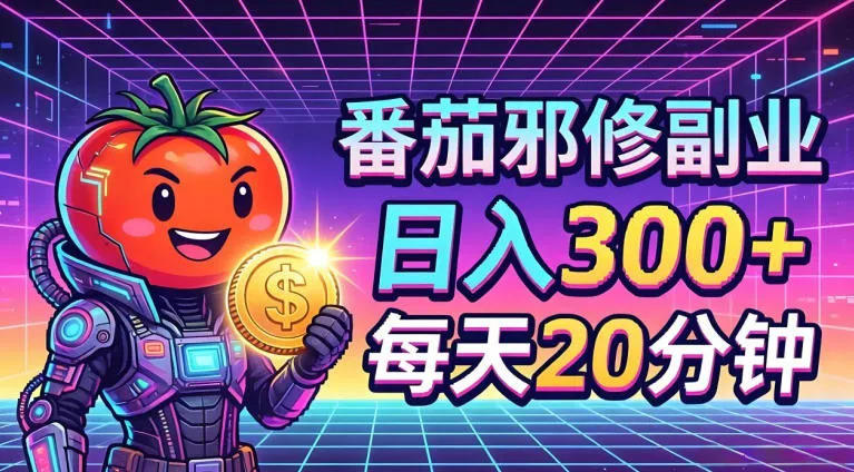 番茄小说撸金，日入300+，每天20分钟！五一必看，独家项目，副业小白友好，超级简单【揭秘】-706资源网