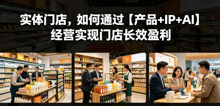 实体门店，如何通过【产品+IP+AI】经营实现门店长效盈利-706资源网