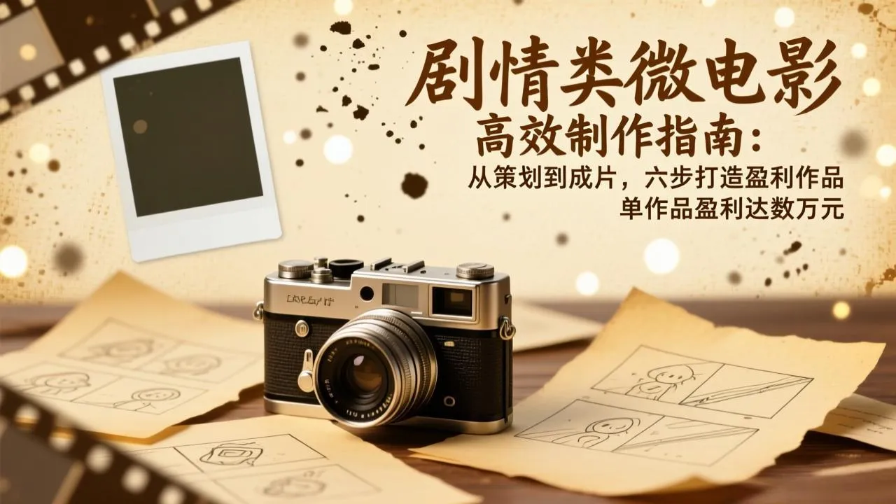 剧情类微电影高效制作指南：从策划到成片，六步打造盈利作品，单作品盈利达数万元-706资源网