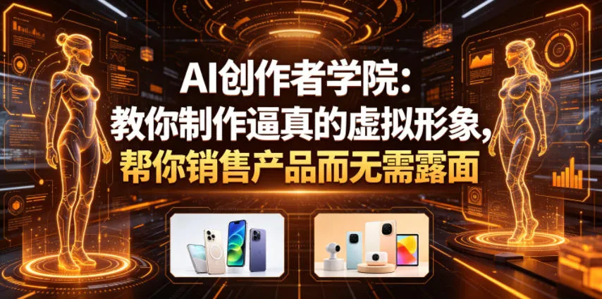 AI创作者学院：教你制作逼真的虚拟形象，帮你销售产品而无需露面【原创双语字幕】-706资源网