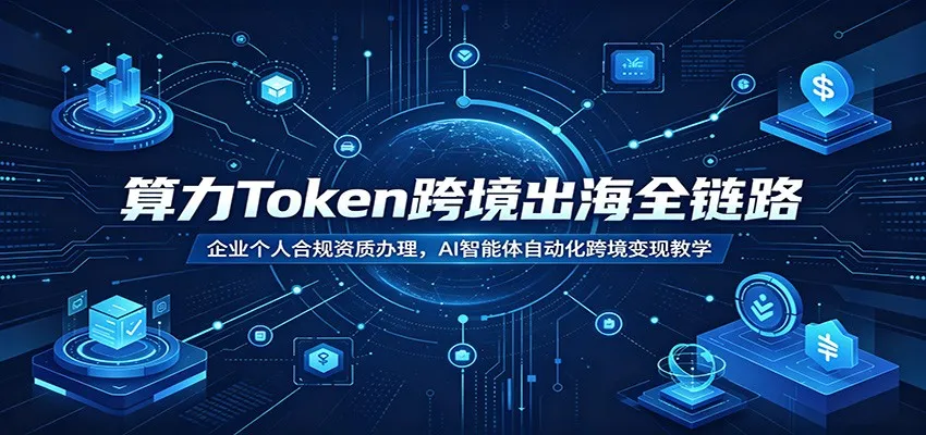 算力Token跨境出海全链路:企业个人合规资质办理,AI智能体自动化跨境变现教学-706资源网