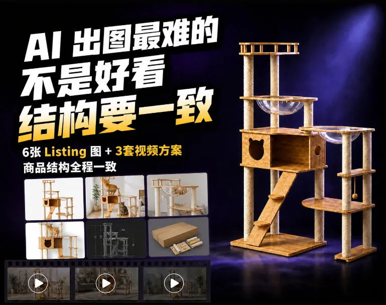 一张商品图，怎么生成6张Amazon Listing图和3套视频方案？-706资源网