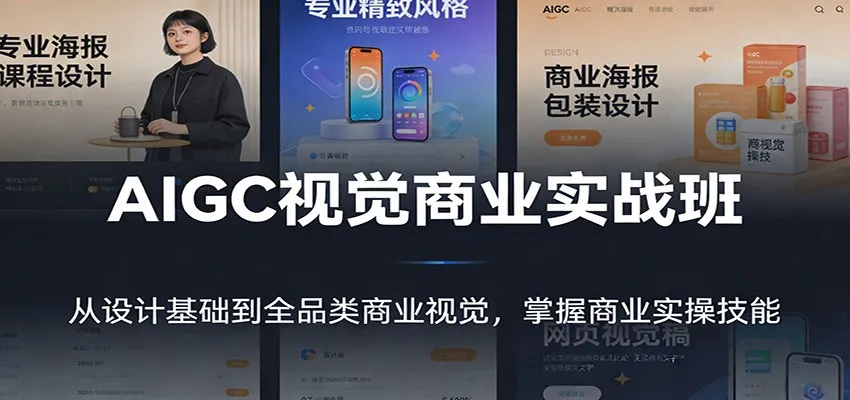 AIGC视觉商业实战班：从设计基础到全品类商业视觉，掌握商业实操技能-706资源网