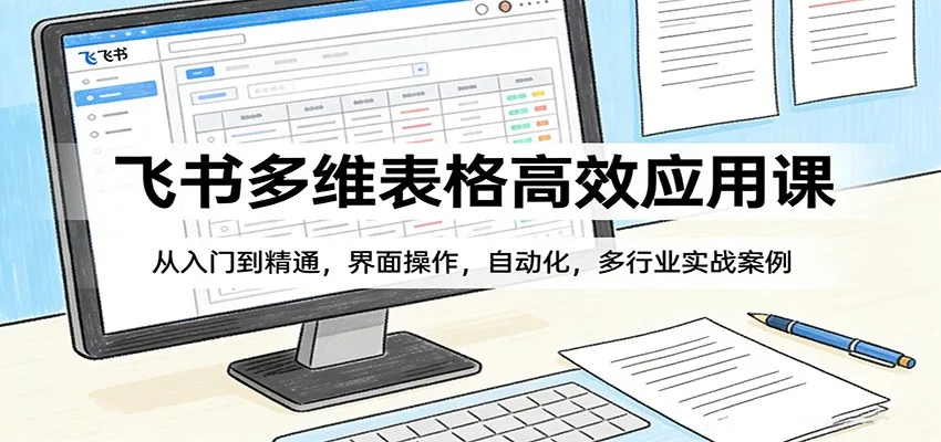 飞书多维表格高效应用课：从入门到精通，界面操作，自动化，多行业实战案例-706资源网