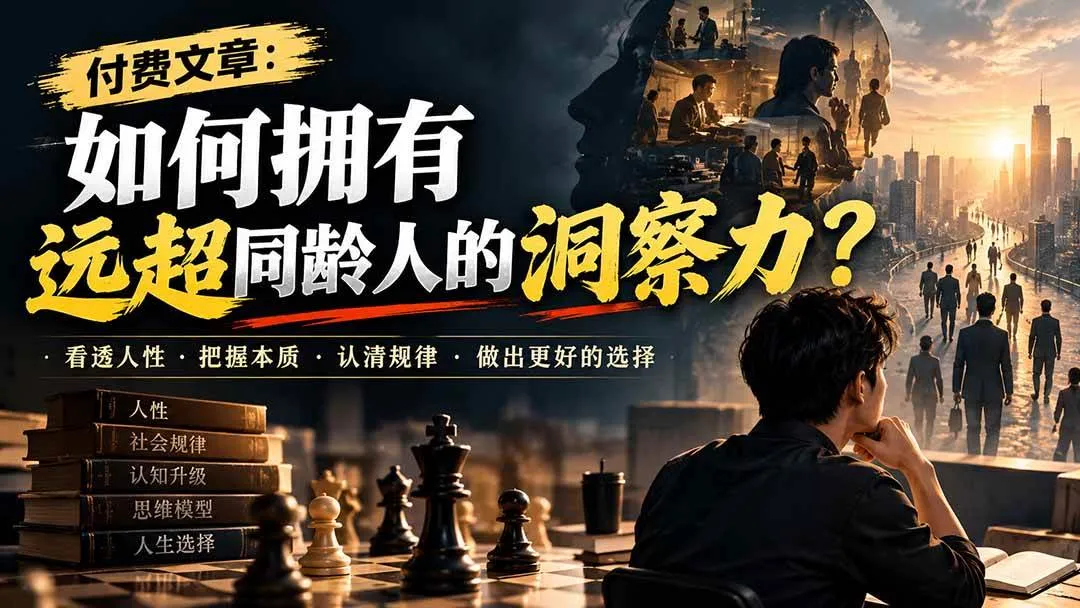 （20976期）付费文章：如何拥有远超同龄人的洞察力？-706资源网