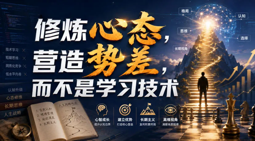付费文章：修炼心态，营造势差，而不是学习技术-706资源网