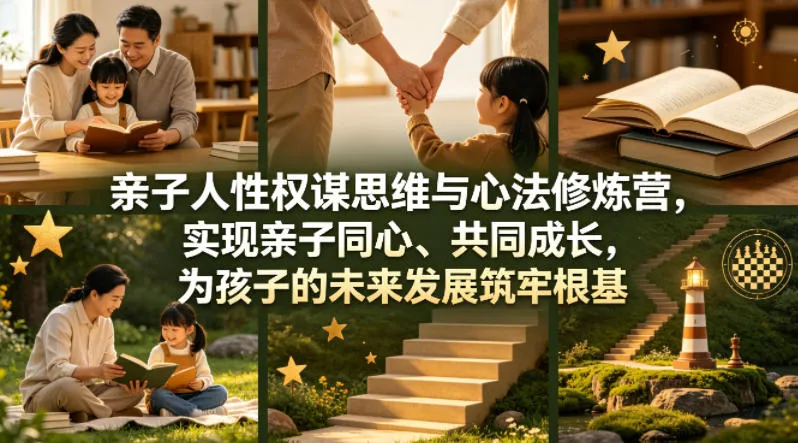 亲子人性权谋思维与心法修炼营，实现亲子同心、共同成长，为孩子的未来发展筑牢根基【音频】-706资源网