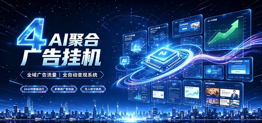 全域广告流量聚合,AI无人挂机稳赚佣金,打造长期稳定被动收入副业-706资源网