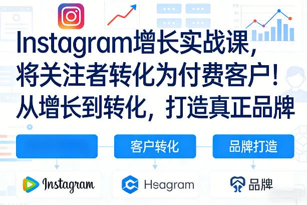 Instagram增长实战课,将关注者转化为付费客户!从增长到转化,打造真正品牌(双语字幕)