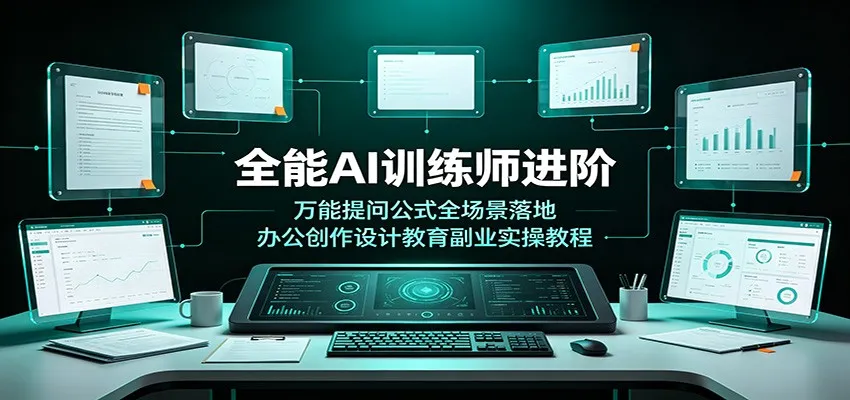 全能AI训练师进阶：万能提问公式全场景落地，办公创作设计教育副业实操教程-706资源网